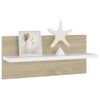 Estantes De Pared 4 Uds Blanco Y Roble Sonoma 40x11,5x18 Cm