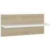 Estantes De Pared 4 Uds Blanco Y Roble Sonoma 40x11,5x18 Cm