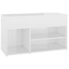 Banco Zapatero Madera Contrachapada Blanco Brillante 80x30x45cm