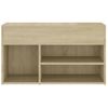 Banco Zapatero Madera Contrachapada Roble Sonoma 80x30x45 Cm Marrón