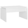 Mesa De Centro Madera Contrachapada Blanco 68x50x38 Cm