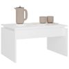 Mesa De Centro Madera Contrachapada Blanco 68x50x38 Cm