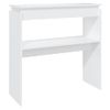 Mesa Consola Madera De Ingeniería Blanca 80x30x80 Cm