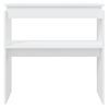 Mesa Consola Madera De Ingeniería Blanca 80x30x80 Cm