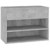 Banco Zapatero Madera Contrachapada Gris Hormigón 60x30x45 Cm