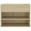 Banco Zapatero Madera Contrachapada Roble Sonoma 60x30x45 Cm Marrón