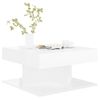 Mesa De Centro Madera De Ingeniería Gris Brillo 57x57x30 Cm Blanco