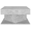 Mesa De Centro Madera Contrachapada Gris Hormigón 57x57x30 Cm