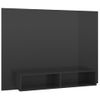 Mueble Tv De Pared Contrachapado Gris Brillante 120x23,5x90 Cm