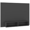 Mueble De Tv De Pared Madera Contrachapada Gris 120x23,5x90 Cm