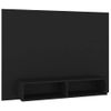 Mueble De Tv De Pared Madera Contrachapada Negro 120x23,5x90 Cm