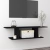 Mueble De Tv De Pared Negro 103x30x26,5 Cm