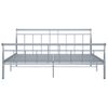 Estructura De Cama De Metal Gris 180x200 Cm