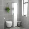 Armario De Baño Madera Contrachapada Blanco 25x26,5x170 Cm