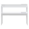 Mesa Consola Madera Contrachapada Blanco Brillante 102x30x80 Cm