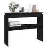 Mesa Consola Madera Contrachapada Negro 102x30x80 Cm