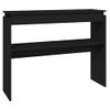 Mesa Consola Madera Contrachapada Negro 102x30x80 Cm