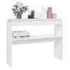 Mesa Consola Madera De Ingeniería Blanca 102x30x80 Cm