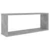 Estante Cubo Pared 4 Uds Madera Ingeniería Hormigón 60x15x23cm Gris