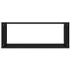 Estante Cubo De Pared 4 Uds Contrachapado Negro 60x15x23 Cm