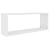 Estante Cubo De Pared 2 Uds Madera Ingeniería Blanco 60x15x23cm