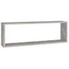 Estante De Pared 4 Uds Contrachapado Gris Hormigón 80x15x26,5cm