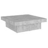 Mesa De Centro Madera Contrachapada Gris Hormigón 80x50x40 Cm