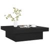 Mesa De Centro Madera Contrachapada Negro 90x90x28 Cm