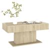 Mesa De Centro Madera Contrachapada Roble Sonoma 96x50x45 Cm Marrón