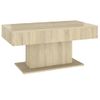 Mesa De Centro Madera Contrachapada Roble Sonoma 96x50x45 Cm Marrón