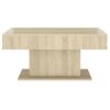 Mesa De Centro Madera Contrachapada Roble Sonoma 96x50x45 Cm Marrón