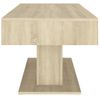 Mesa De Centro Madera Contrachapada Roble Sonoma 96x50x45 Cm Marrón