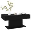 Mesa De Centro Madera Contrachapada Negro 96x50x45 Cm