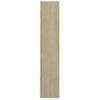 Zapatero De Pared Madera Contrachapada Roble Sonoma 80x18x90 Cm