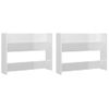 Zapateros De Pared 2 Uds Contrachapada Blanco Brillo 80x18x60cm