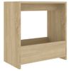 Mesa Auxiliar De Madera Contrachapada Roble Sonoma 50x26x50 Cm Marrón