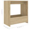 Mesa Auxiliar De Madera Contrachapada Roble Sonoma 50x26x50 Cm Marrón