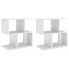 Mesitas De Noche 2 Uds Madera Contrachapada Blanco 50x30x51,5cm