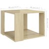 Mesa De Centro Madera Contrachapada Roble Sonoma 40x40x30 Cm Marrón