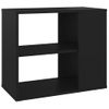 Armario Auxiliar De Madera Contrachapada Negro 60x30x50 Cm