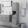 Armario De Baño Madera Contrachapada Gris Hormigón 30x30x130 Cm