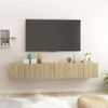 Muebles Colgantes De Tv 3 Uds Color Roble Sonoma 60x30x30 Cm
