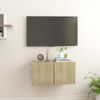 Mueble De Tv Colgante Color Roble Sonoma 60x30x30 Cm