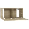 Mueble De Tv Colgante Color Roble Sonoma 60x30x30 Cm