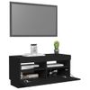 Mueble De Tv Con Luces Led Negro 80x35x40 Cm