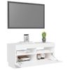 Mueble Para Tv Con Luces Led Blanco 80x35x40 Cm