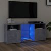 Mueble De Tv Con Luces Led Gris Hormigón 120x30x50 Cm