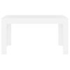 Mesa De Comedor De Madera Contrachapada Blanco 140x74,5x76 Cm