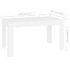 Mesa De Comedor De Madera Contrachapada Blanco 140x74,5x76 Cm