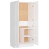 Armario Madera Contrachapada Blanco Brillante 82,5x51,5x180 Cm